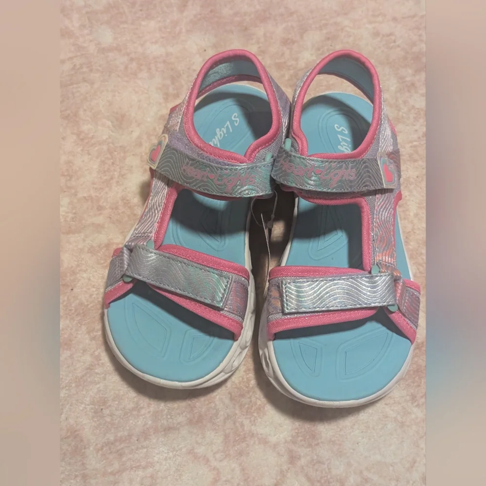 Skechers Kids Girls Heart Lights Sandals Sneake
